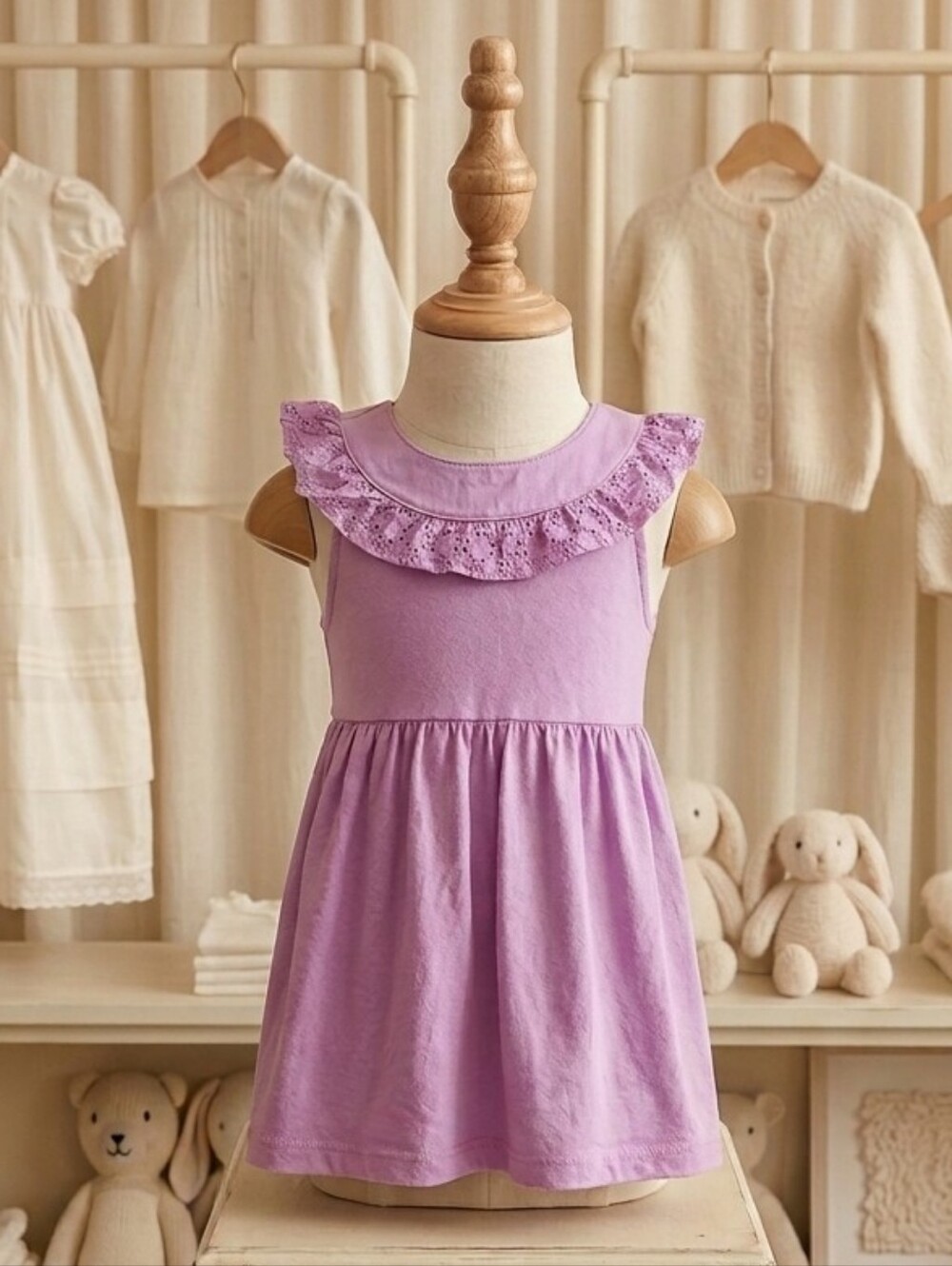 Carter's Purple Sleeveless Dress & Bloomers Set 24M